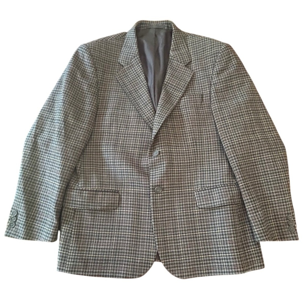 Triona Design Wool Blazer 38 Short Plaid Irish Donegal Tweed Academic Preppy